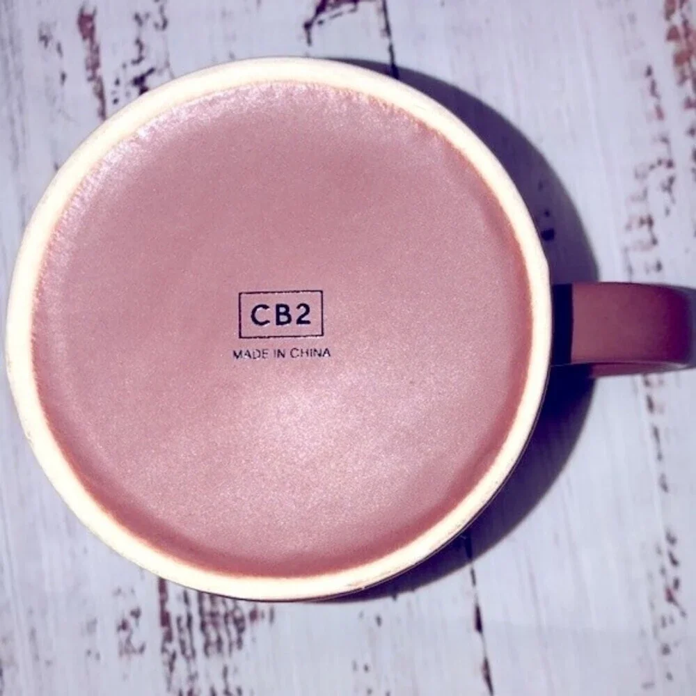 CB2 rust colored pottery mug